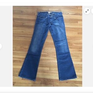 Abercrombie & Fitch Size 6L Flare Perfect Stretch Flare Dark Blue Womens Jeans